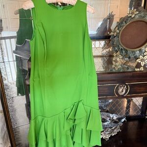 Ralph Lauren Vibrant Green Asymmetrical Dress